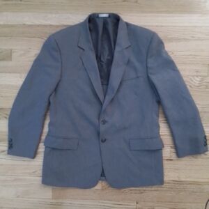 2 Piece Suit Perma-Prest Classic Collection Separates Men's 38R Gray Striped